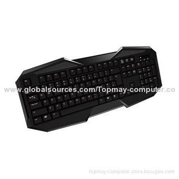Computer Wired Keyboard, Waterproof with 10 Million Times Key Stroke Lifespan